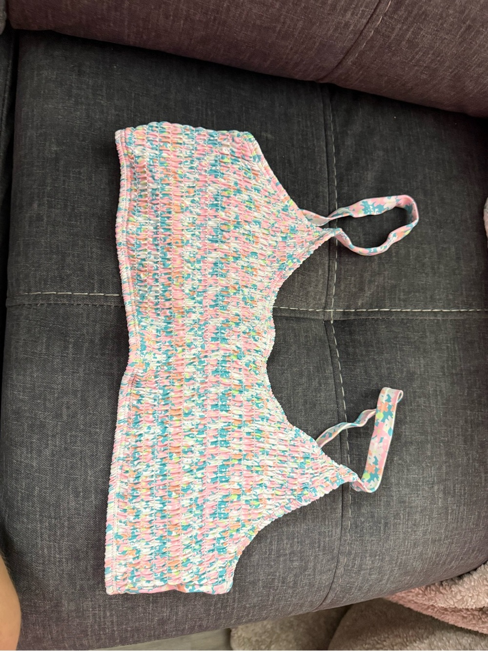 Pink Multicolor Smocked One-Piece
